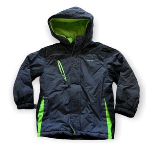 Green and grey kids jacket